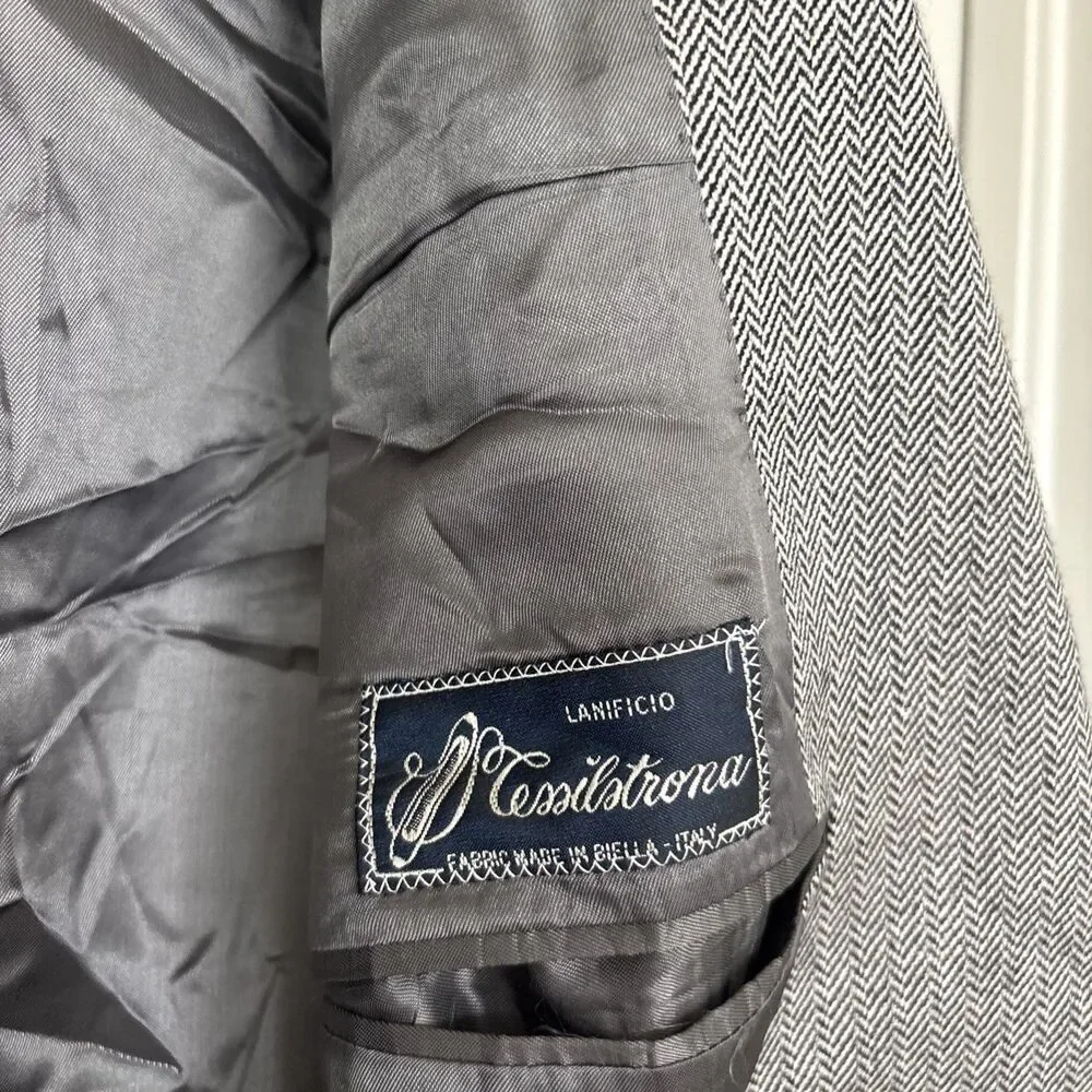 Cavellli Black & White High Quality Suit Jacket Single Breasted Made in Italy